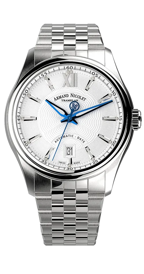 Armand Nicolet Men's Watch M02 Date 41mm Silver A740A-AG-BMA22740A