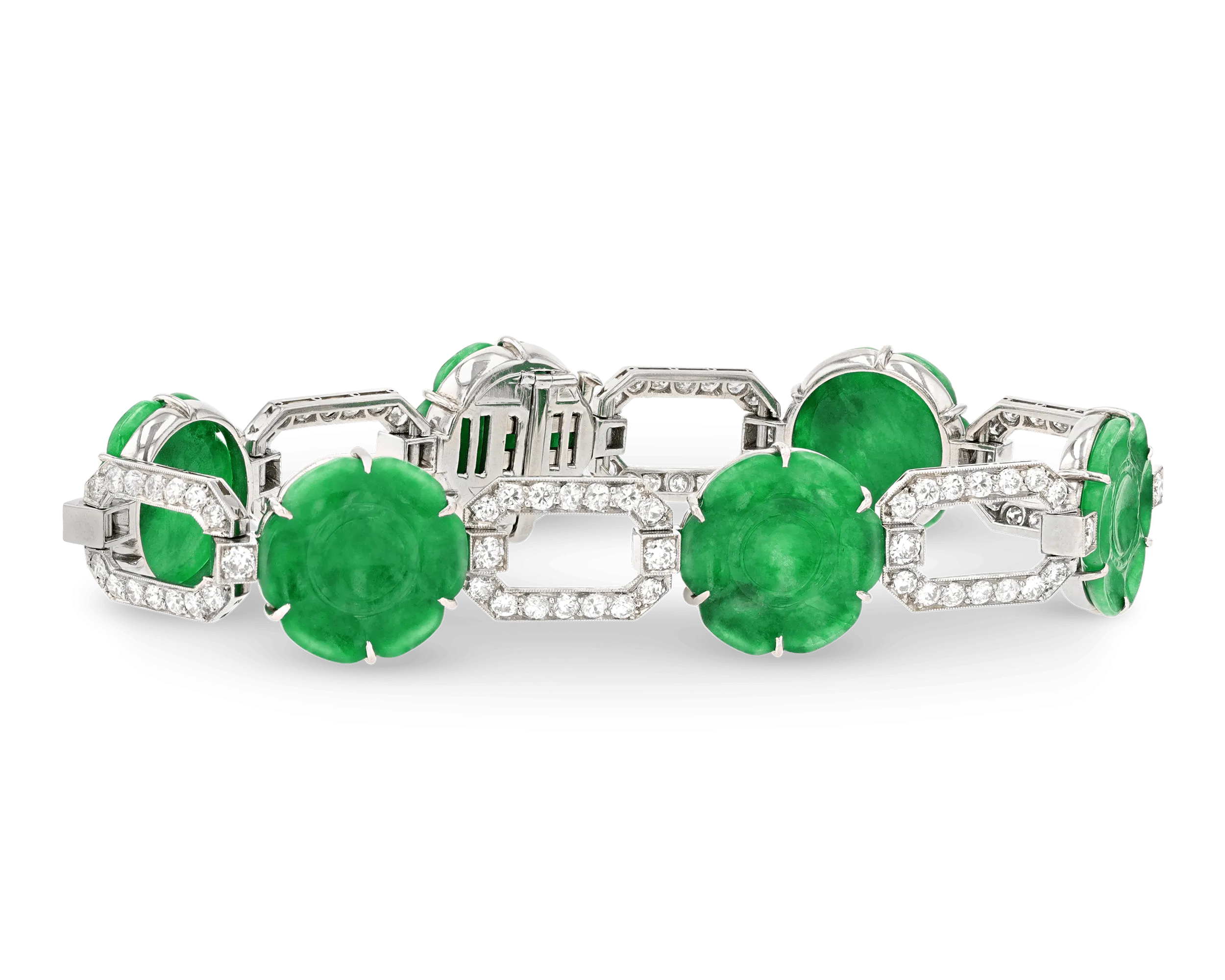 Art Deco Jade and Diamond Bracelet