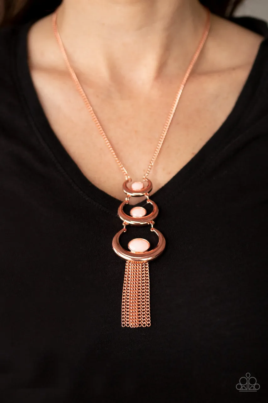 As MOON As I Can Copper Paparazzi Necklace