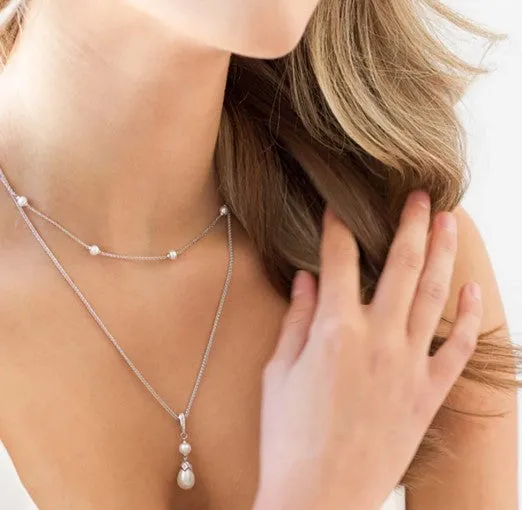 Astoria Glitz Twin Pearl Necklace