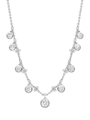 Beach Large Platinum Diamond Necklace