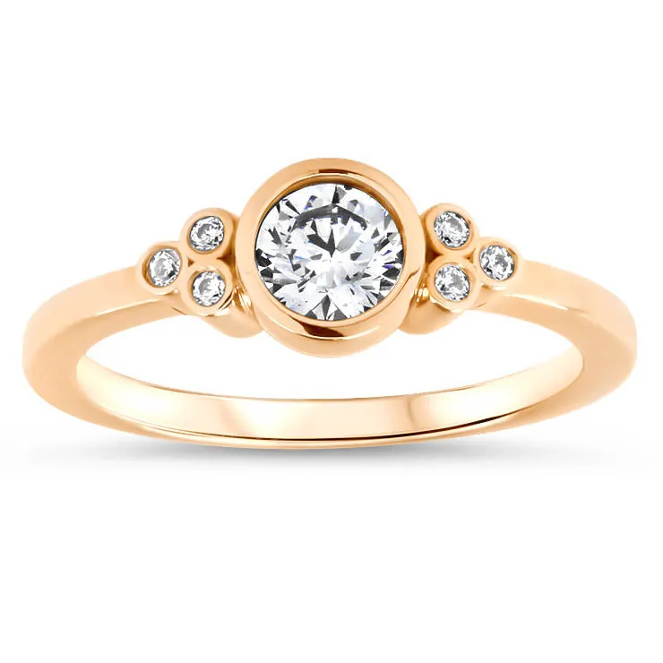 Bezel Set Diamond Setting Engagement Ring - Audrey