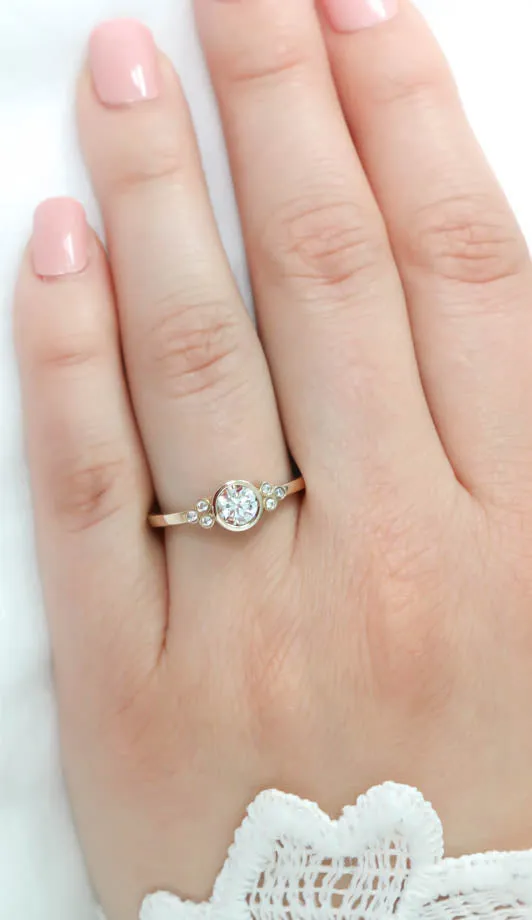 Bezel Set Diamond Setting Engagement Ring - Audrey