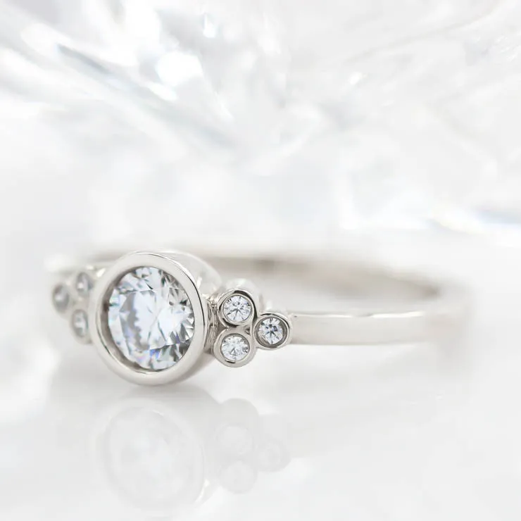 Bezel Set Diamond Setting Engagement Ring - Audrey