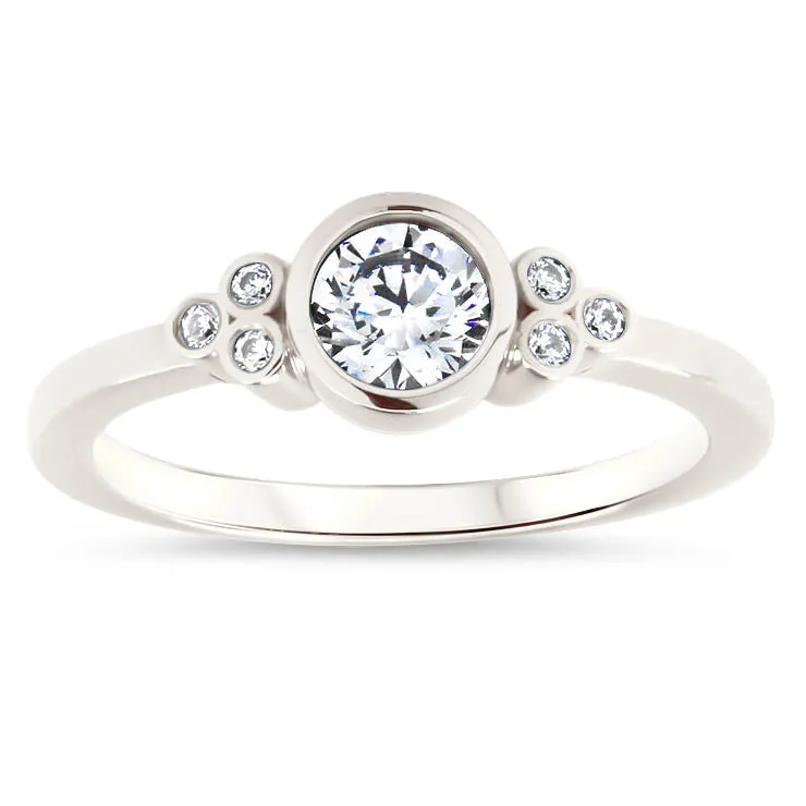 Bezel Set Diamond Setting Engagement Ring - Audrey