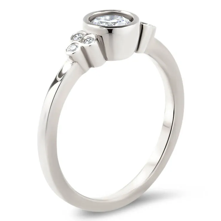 Bezel Set Diamond Setting Engagement Ring - Audrey