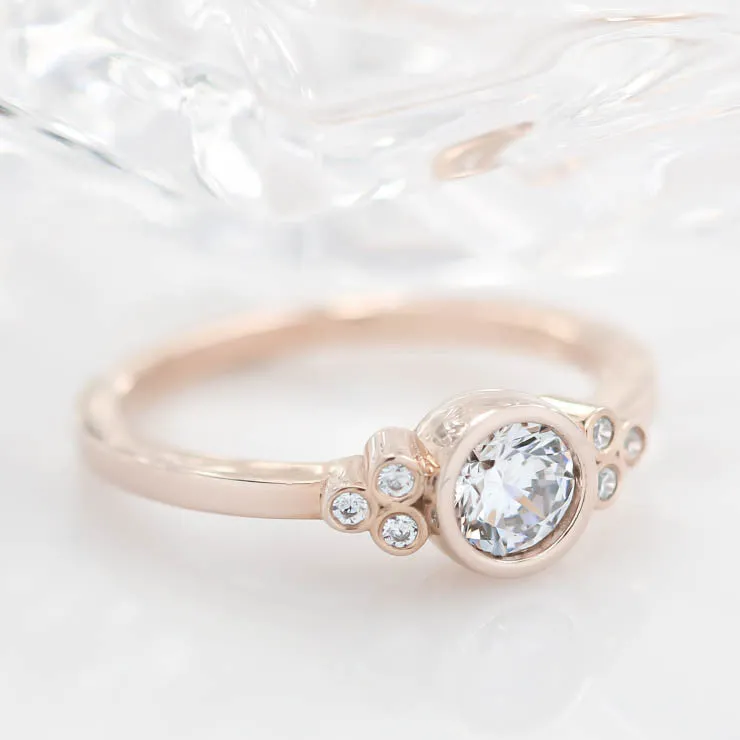 Bezel Set Diamond Setting Engagement Ring - Audrey