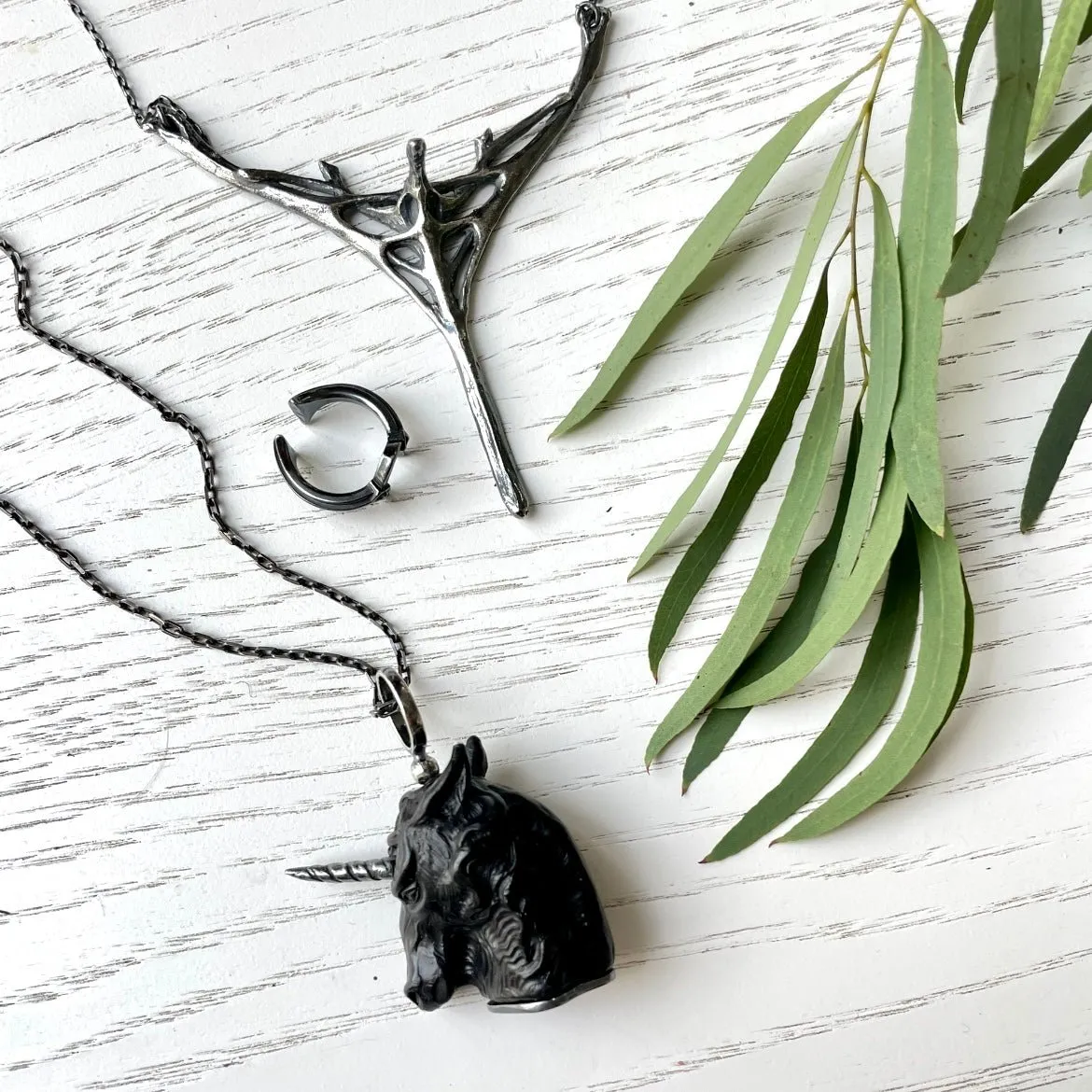 Black Unicorn pendant - final sale