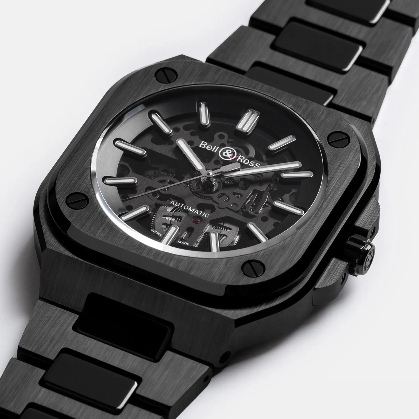 BR05 AUTO SKELETON BLACK CERAM CERAMIC BRACELET