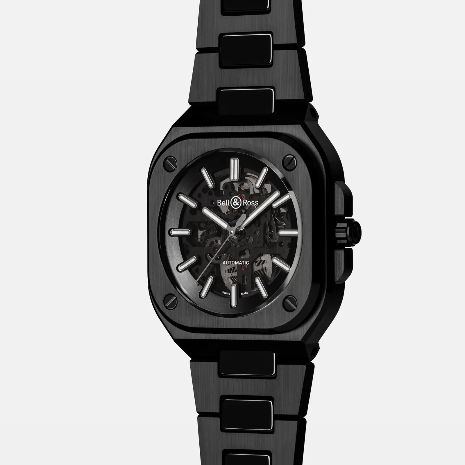 BR05 AUTO SKELETON BLACK CERAM CERAMIC BRACELET