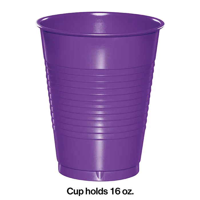 Bulk Amethyst Purple 16 oz Plastic Cups (240 per Case)