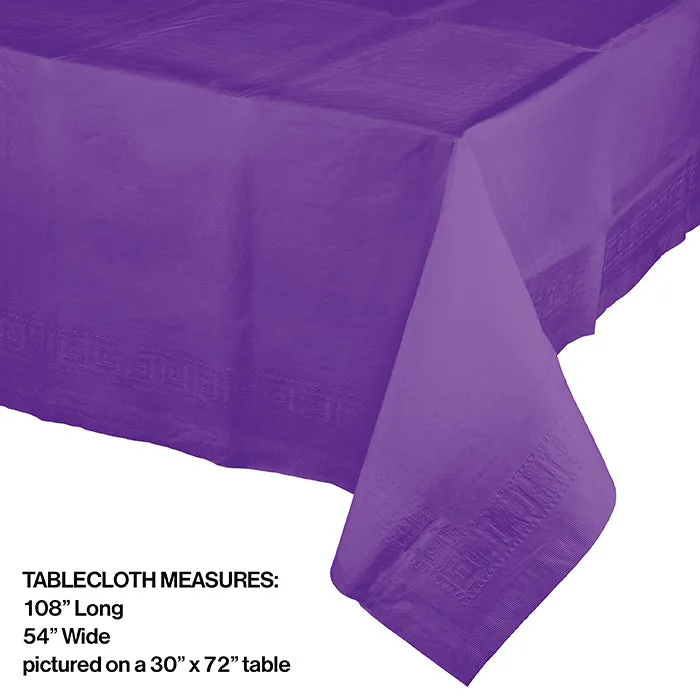 Bulk Amethyst Purple Paper Table Covers 54 inch x 108 inch (6 per Case)