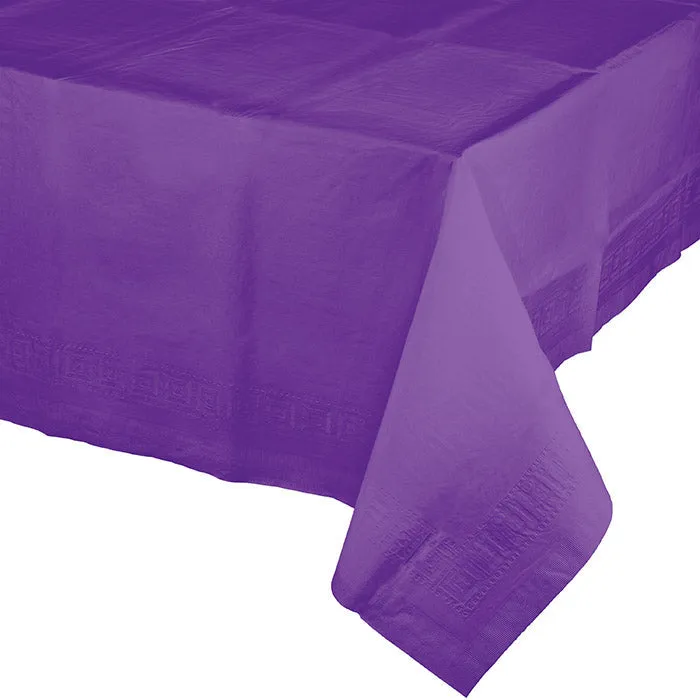 Bulk Amethyst Purple Paper Table Covers 54 inch x 108 inch (6 per Case)