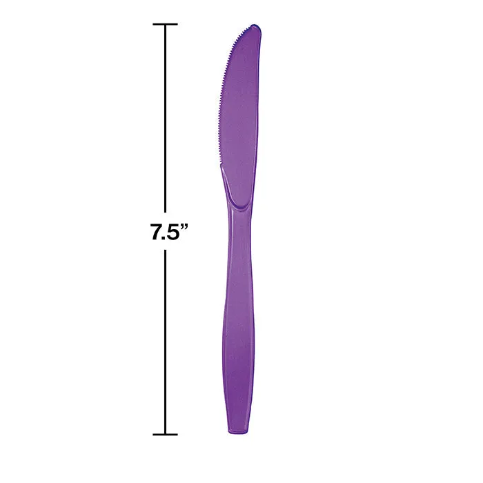 Bulk Amethyst Purple Plastic Knives (600 per Case)