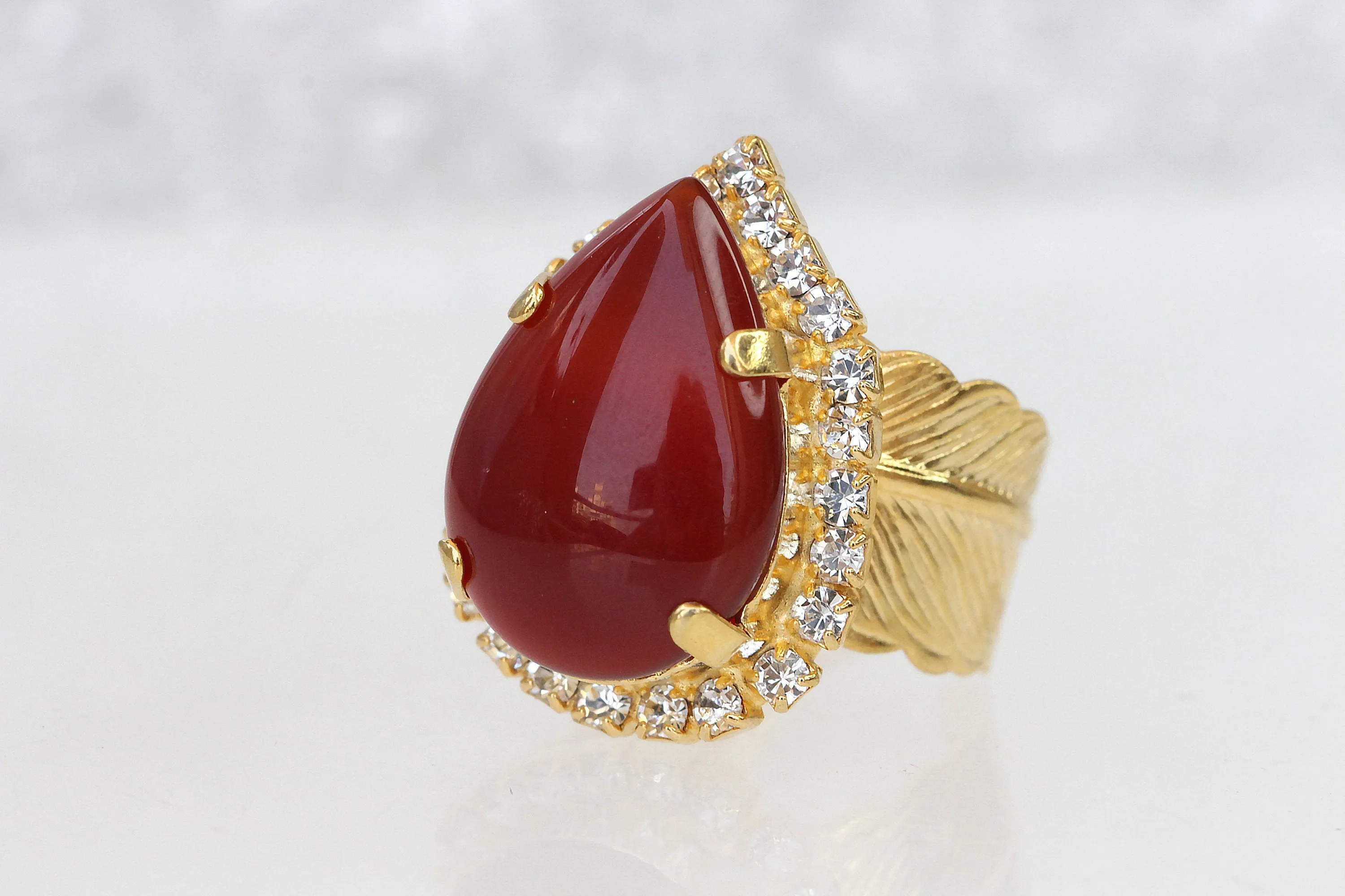 Carnelian Ring Gold