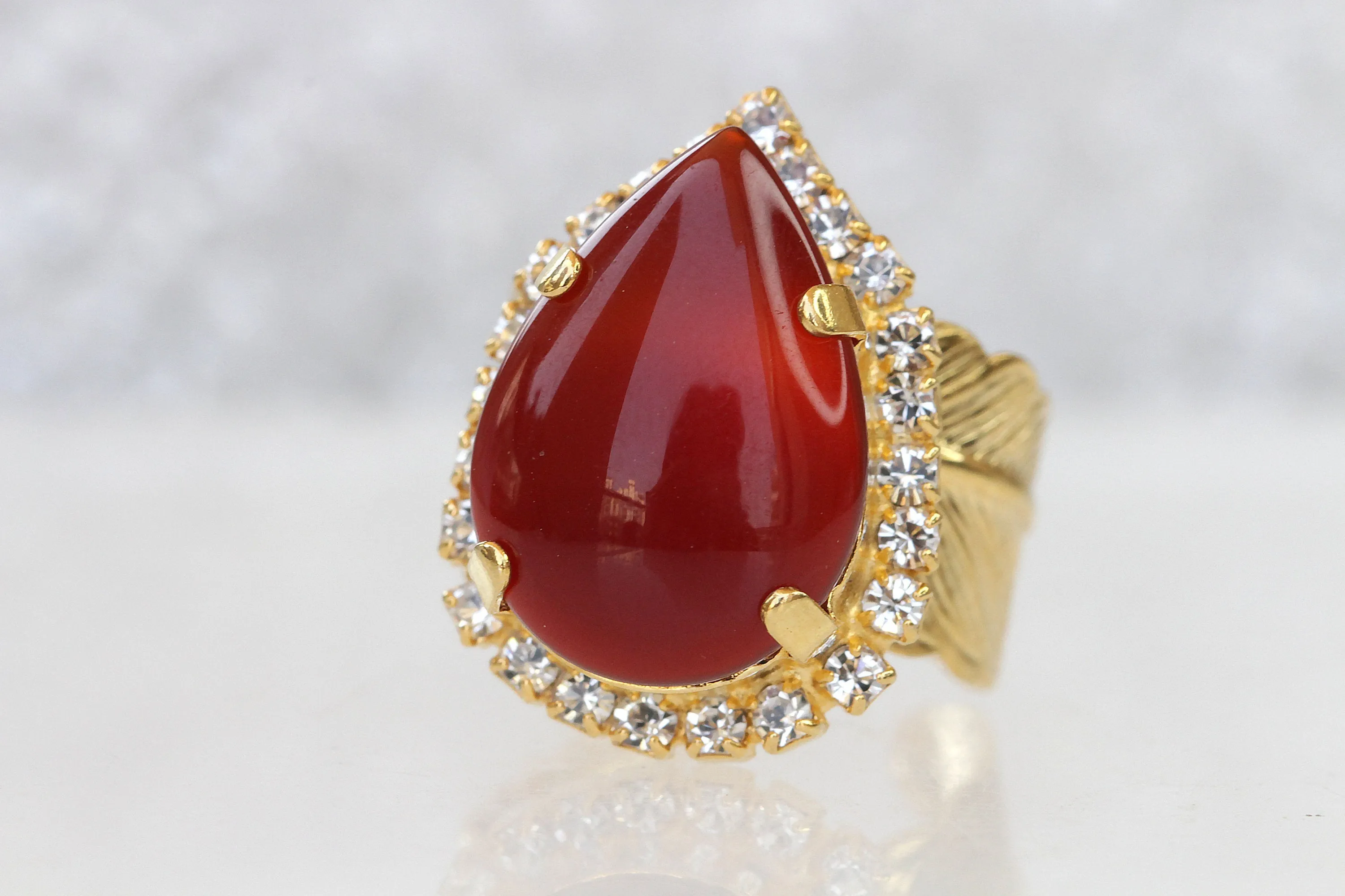 Carnelian Ring Gold