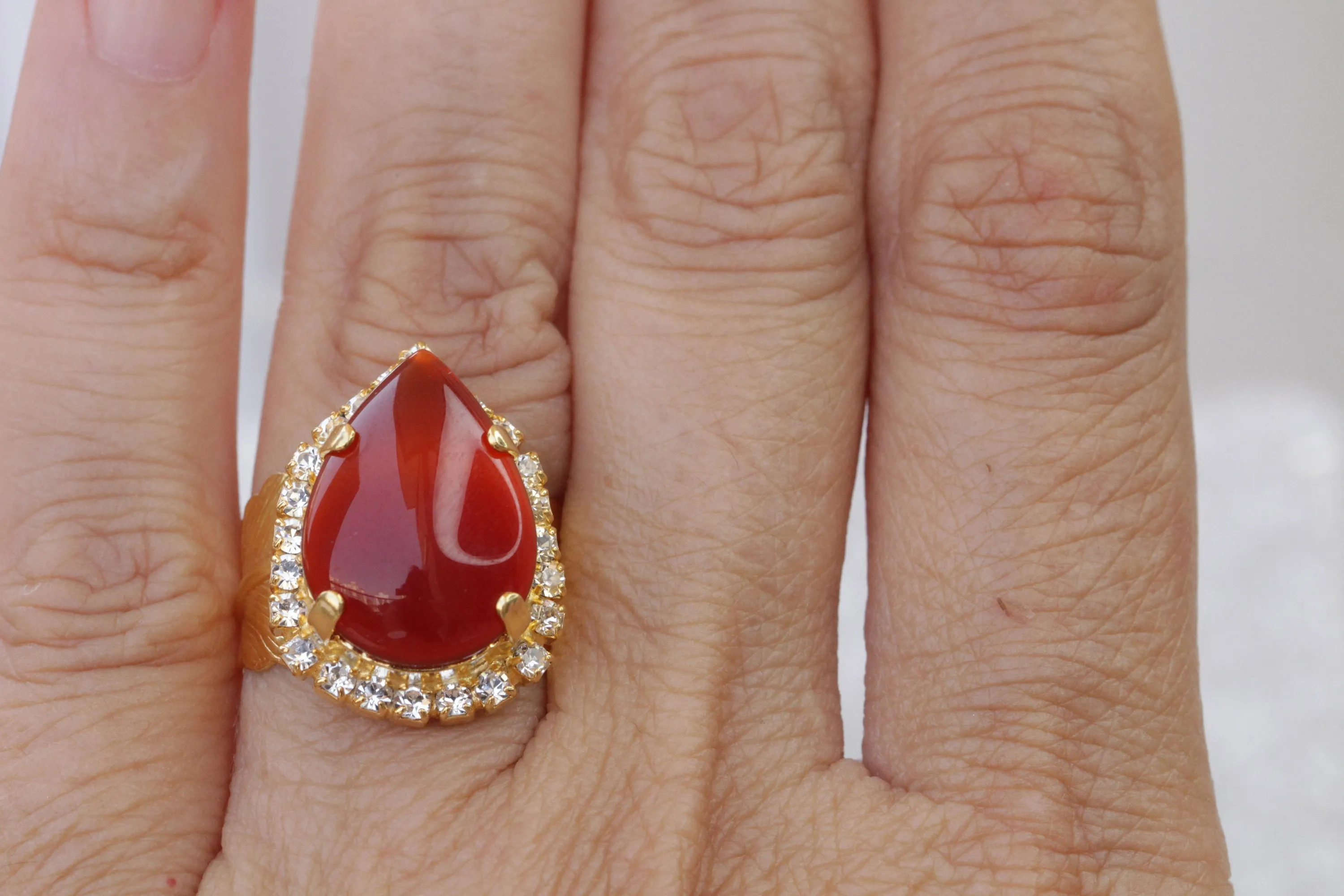 Carnelian Ring Gold