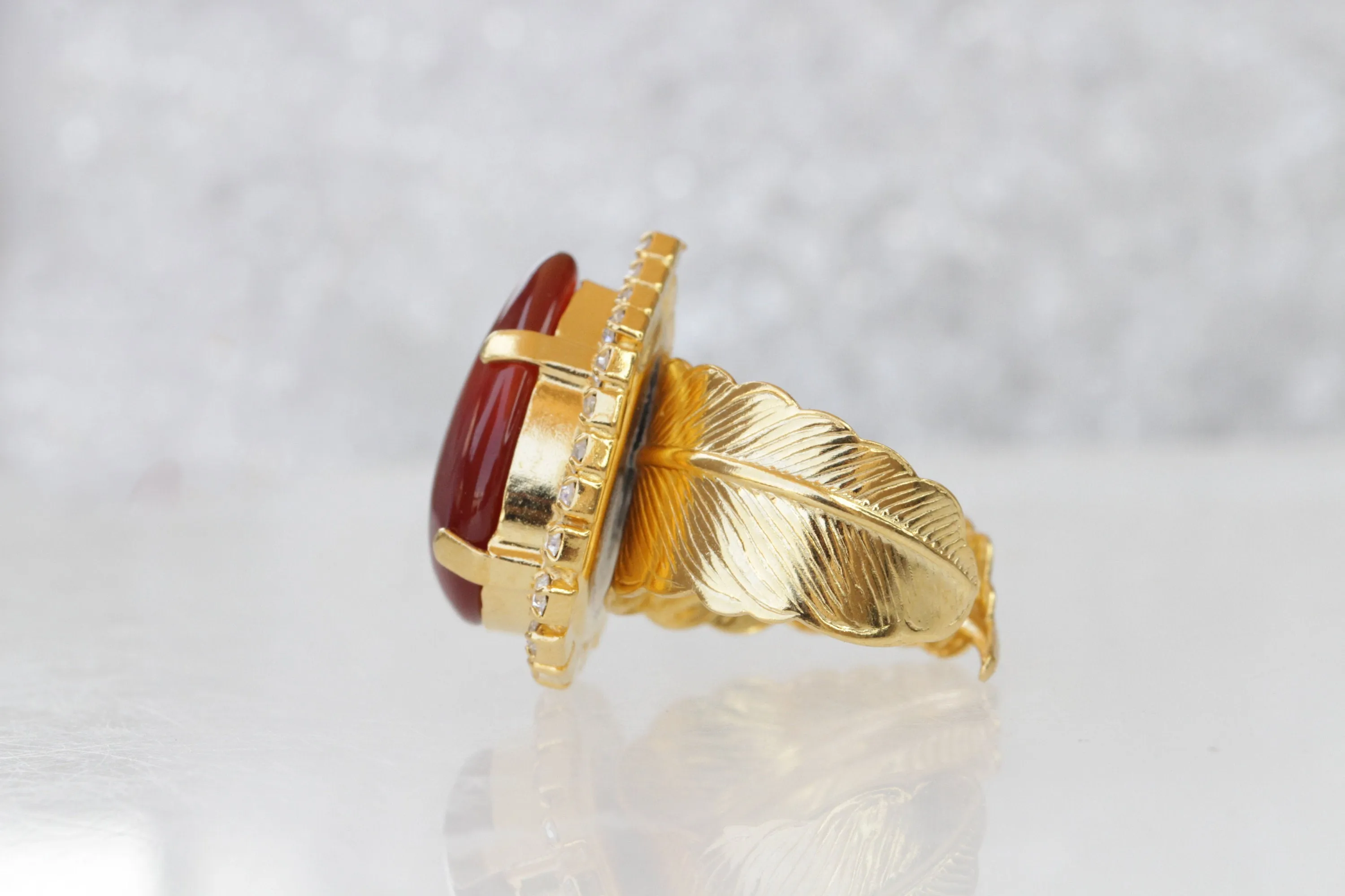 Carnelian Ring Gold