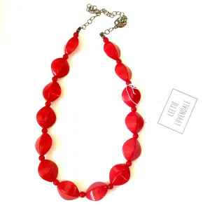 Cherry Red Retro-Fab Marco Necklace