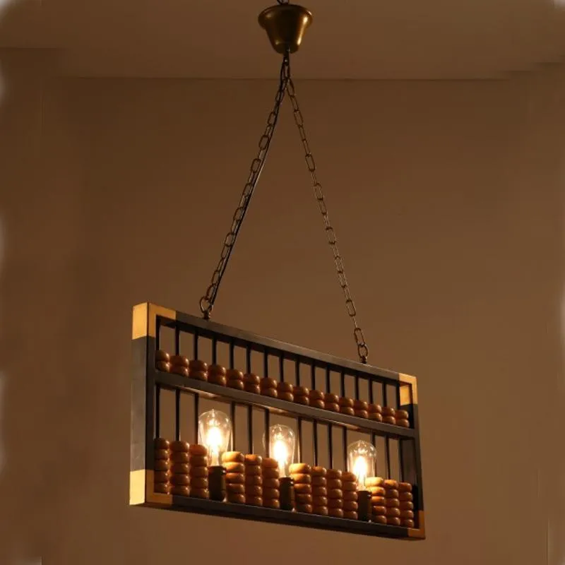 Chinese abacus pendant lights