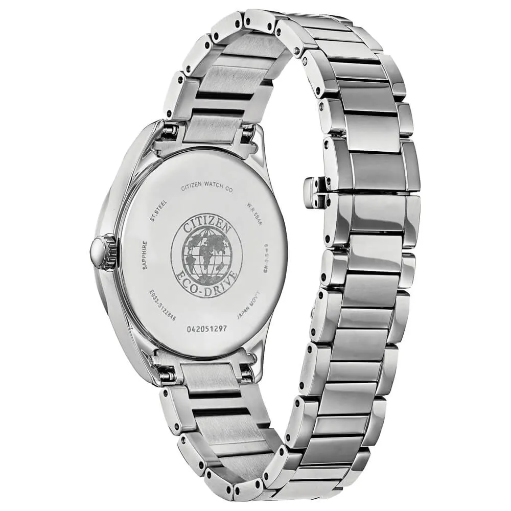 Citizen Arezzo Silver Dial Stainless Steel Eco-Drive Women's Watch EM0870-58A