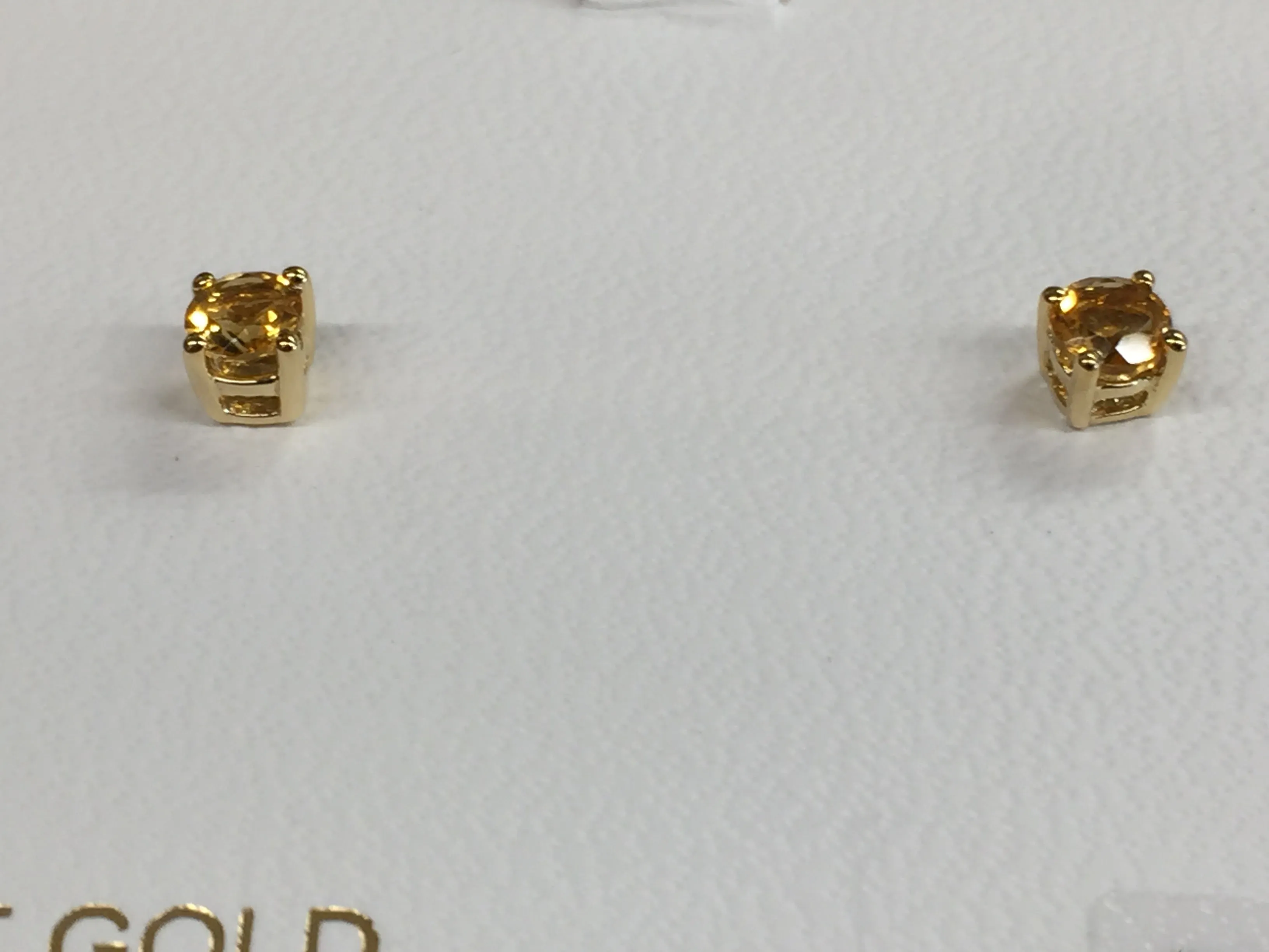 Citrine 14 K Yellow Gold Earrings 0 .46 Carat Weight