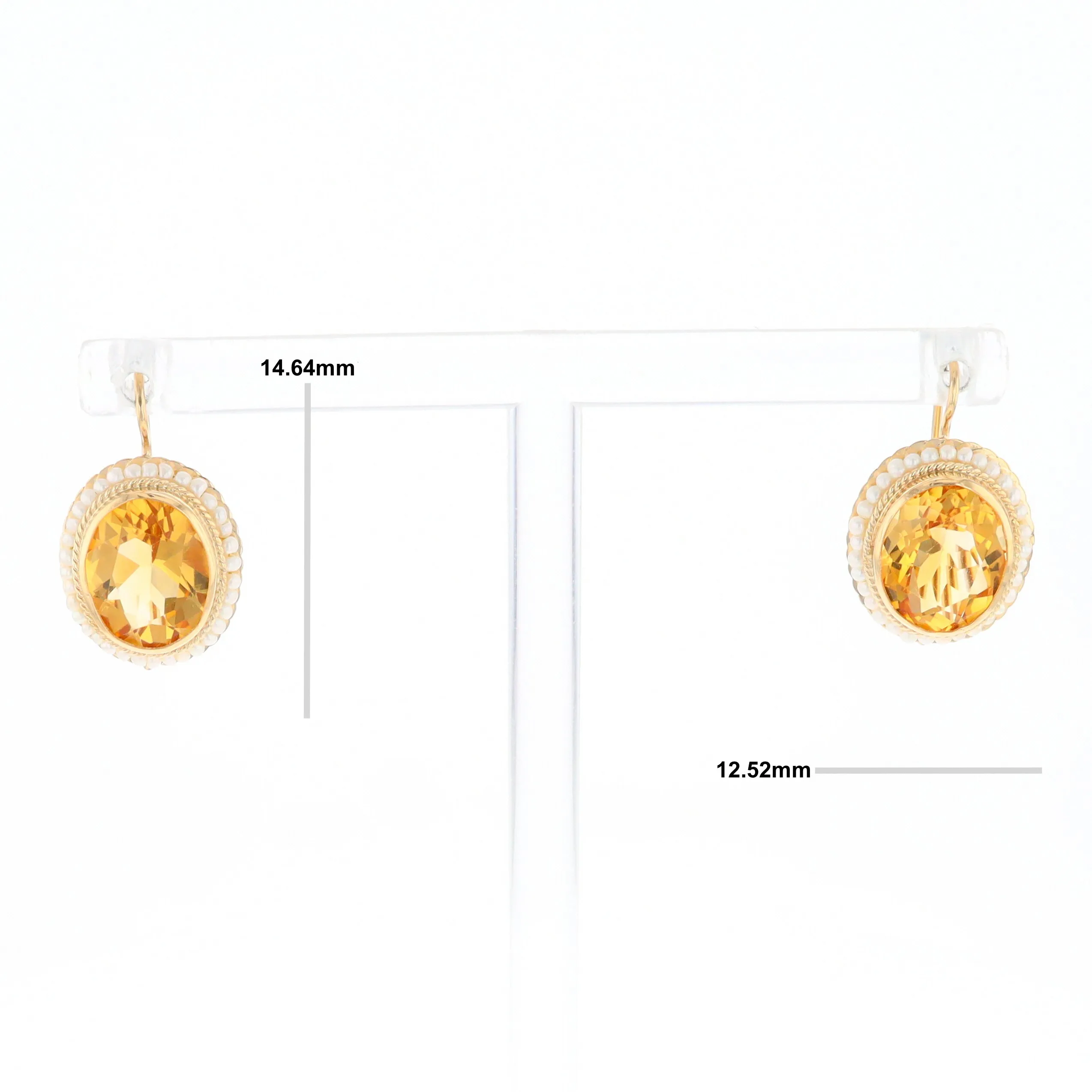 Citrine & Pearl Earrings