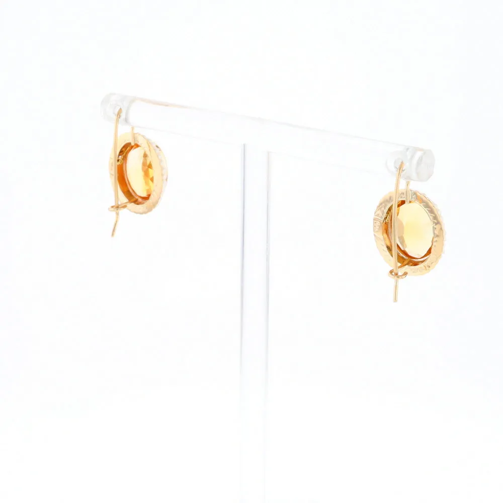 Citrine & Pearl Earrings