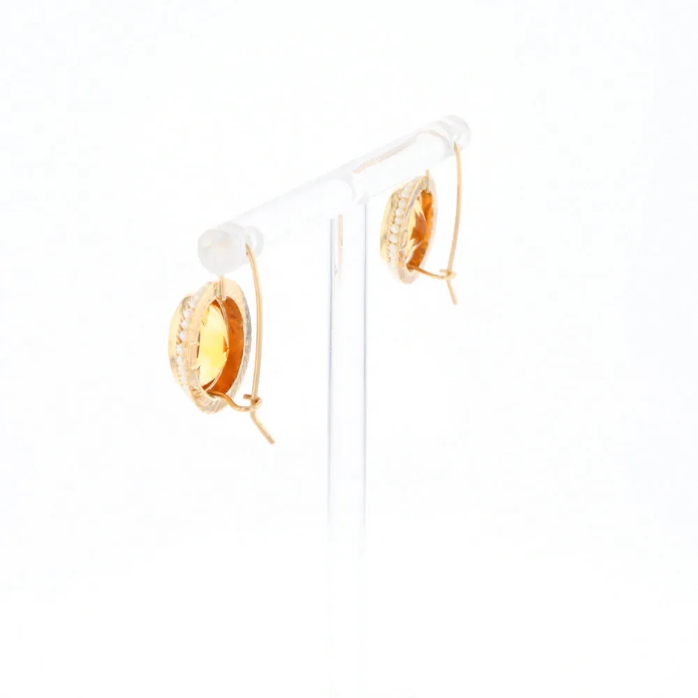 Citrine & Pearl Earrings