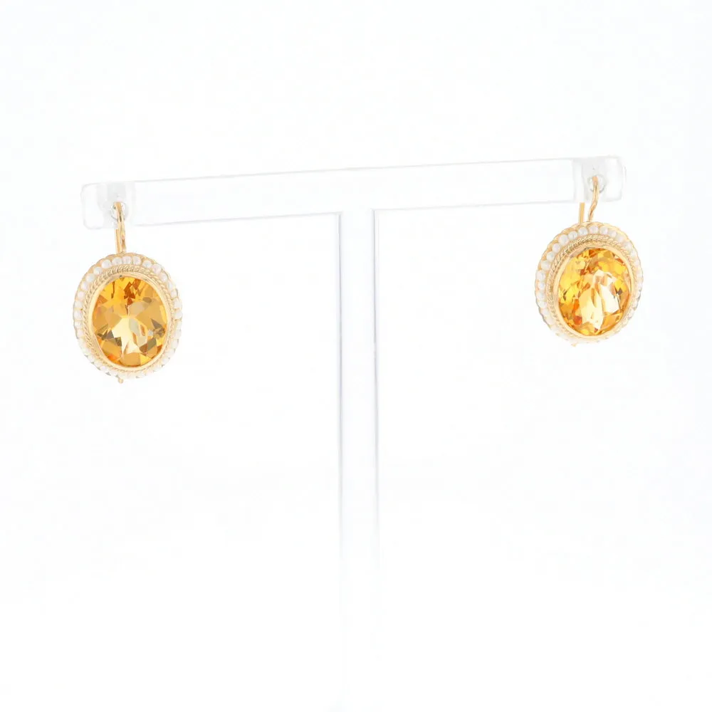 Citrine & Pearl Earrings