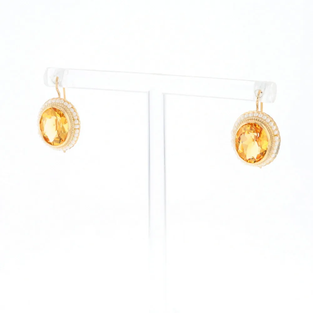 Citrine & Pearl Earrings