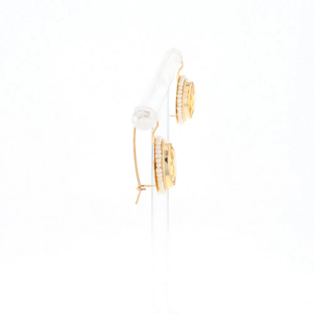 Citrine & Pearl Earrings