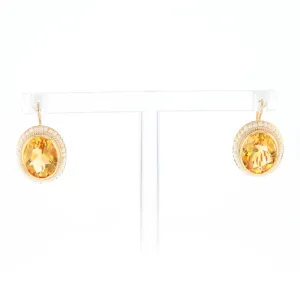 Citrine & Pearl Earrings