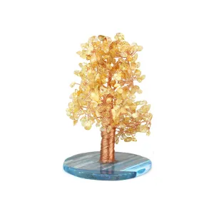 Citrine and Agate Copper Tree