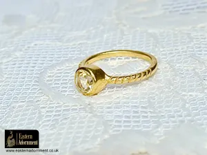 Citrine Gold Plated Ring