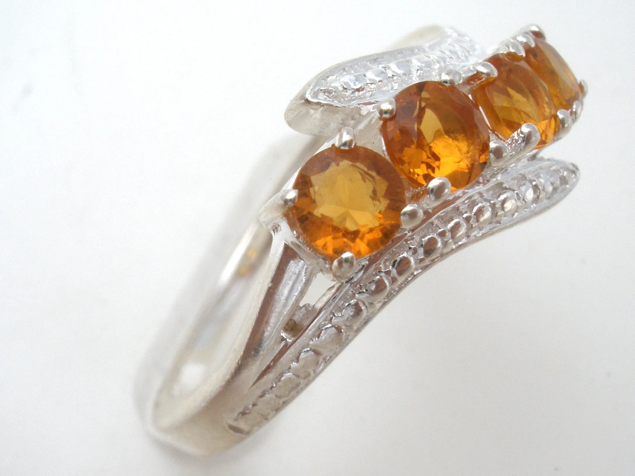 Citrine Sterling Silver Ring Size 8 Chuck Clemency