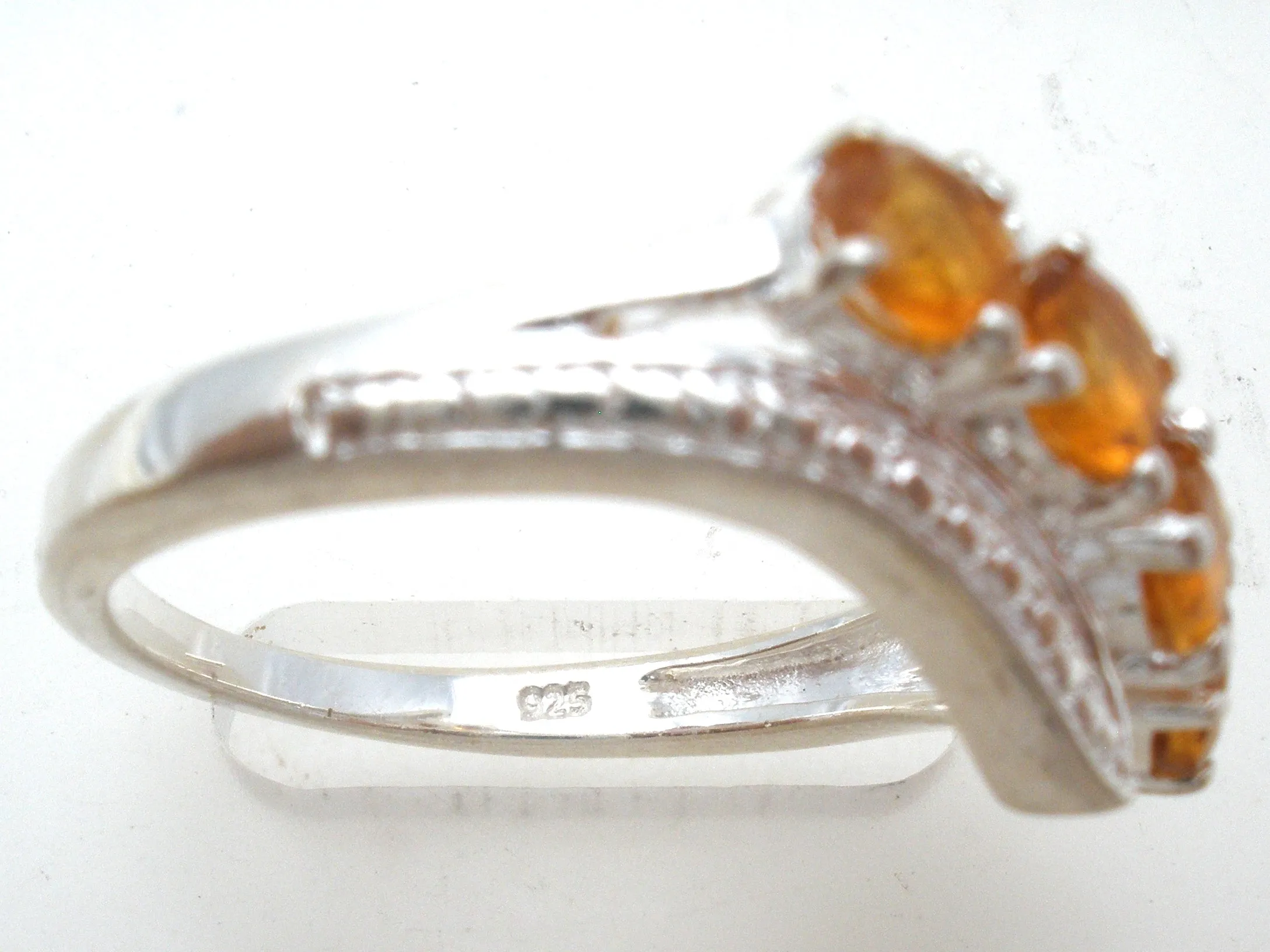 Citrine Sterling Silver Ring Size 8 Chuck Clemency