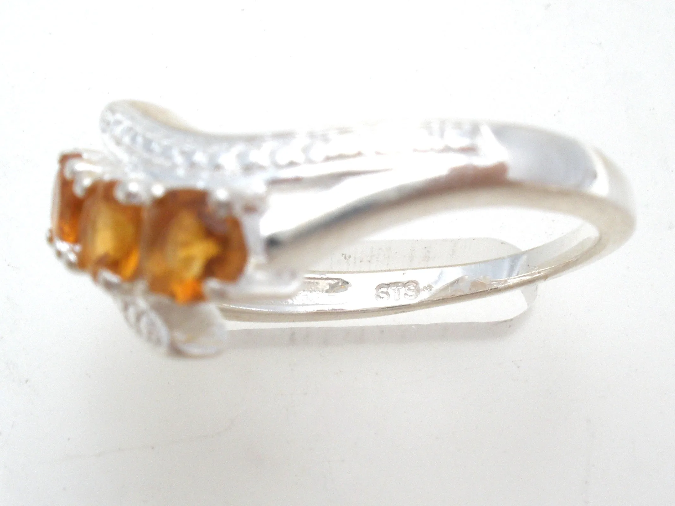 Citrine Sterling Silver Ring Size 8 Chuck Clemency