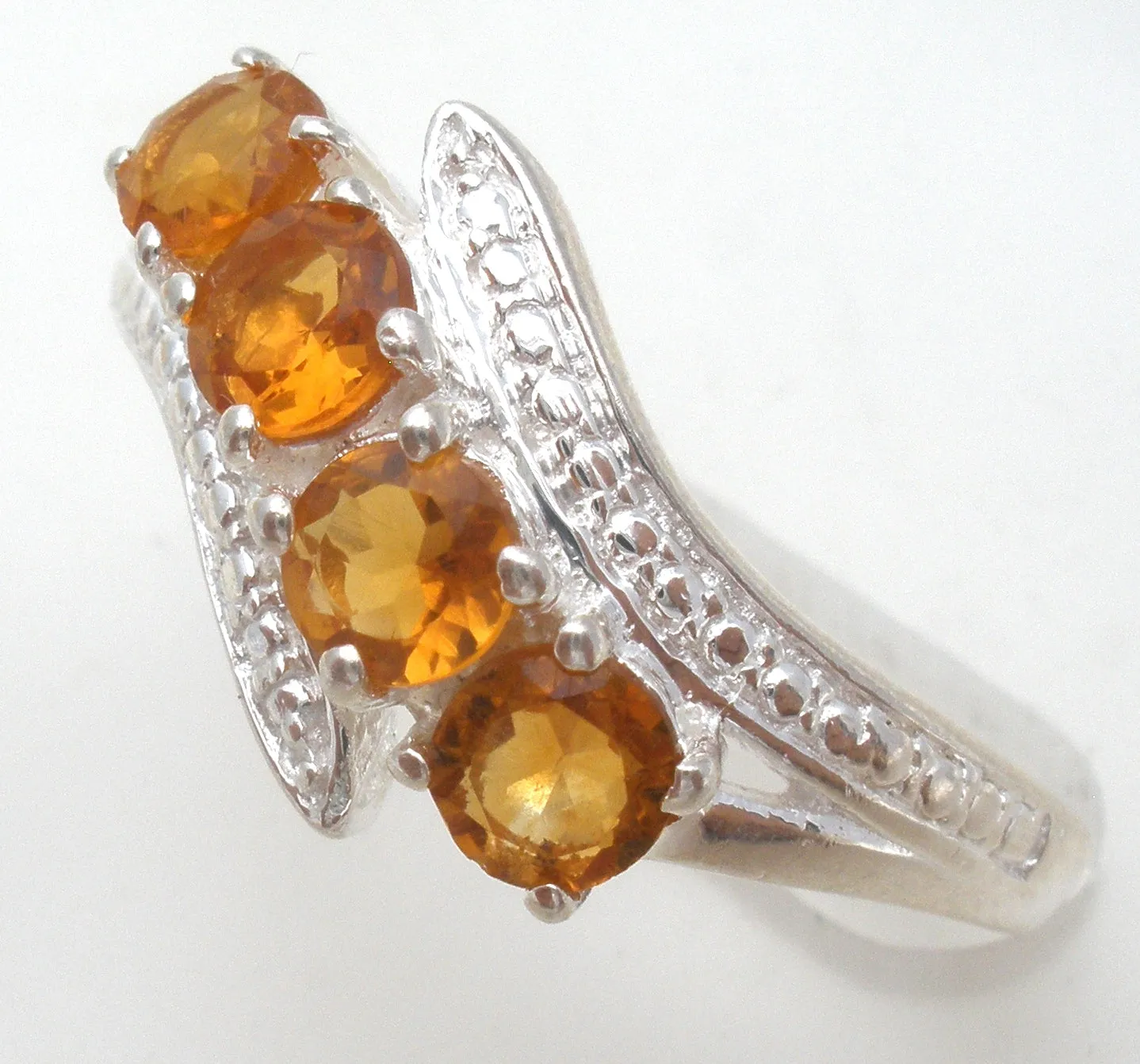 Citrine Sterling Silver Ring Size 8 Chuck Clemency