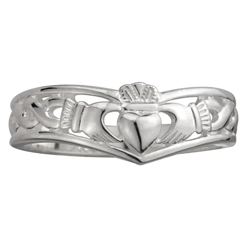 Claddagh Wishbone Ring