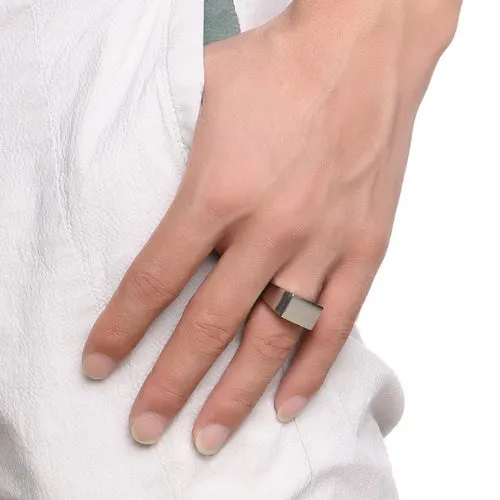 Classy Men Silver Pinky Signet Ring