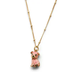 Cloud Haven Pit Bull Sweetie Pendant Necklace in Bubblegum Pink