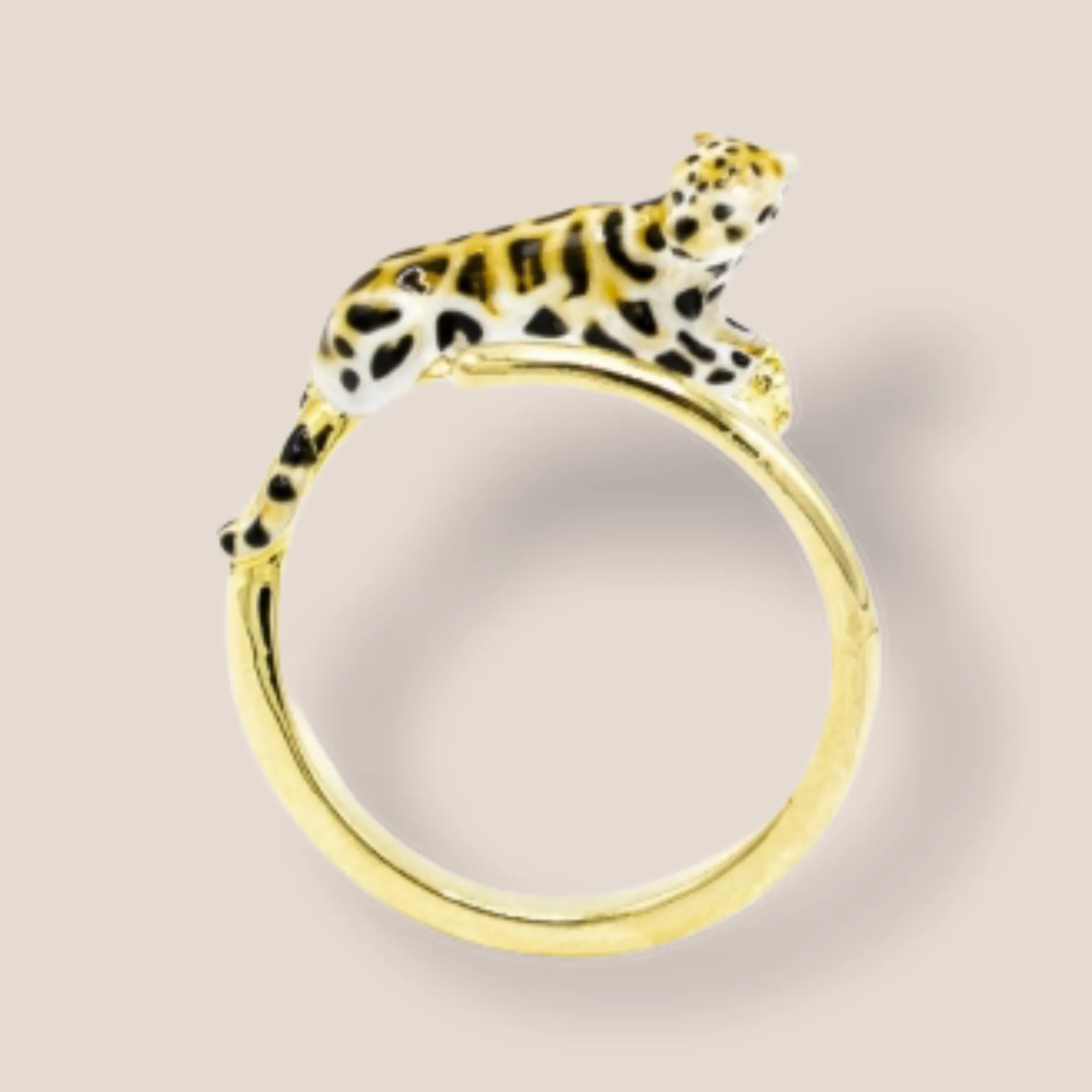 Clouded Leopard Open Ring by Bill Skinner