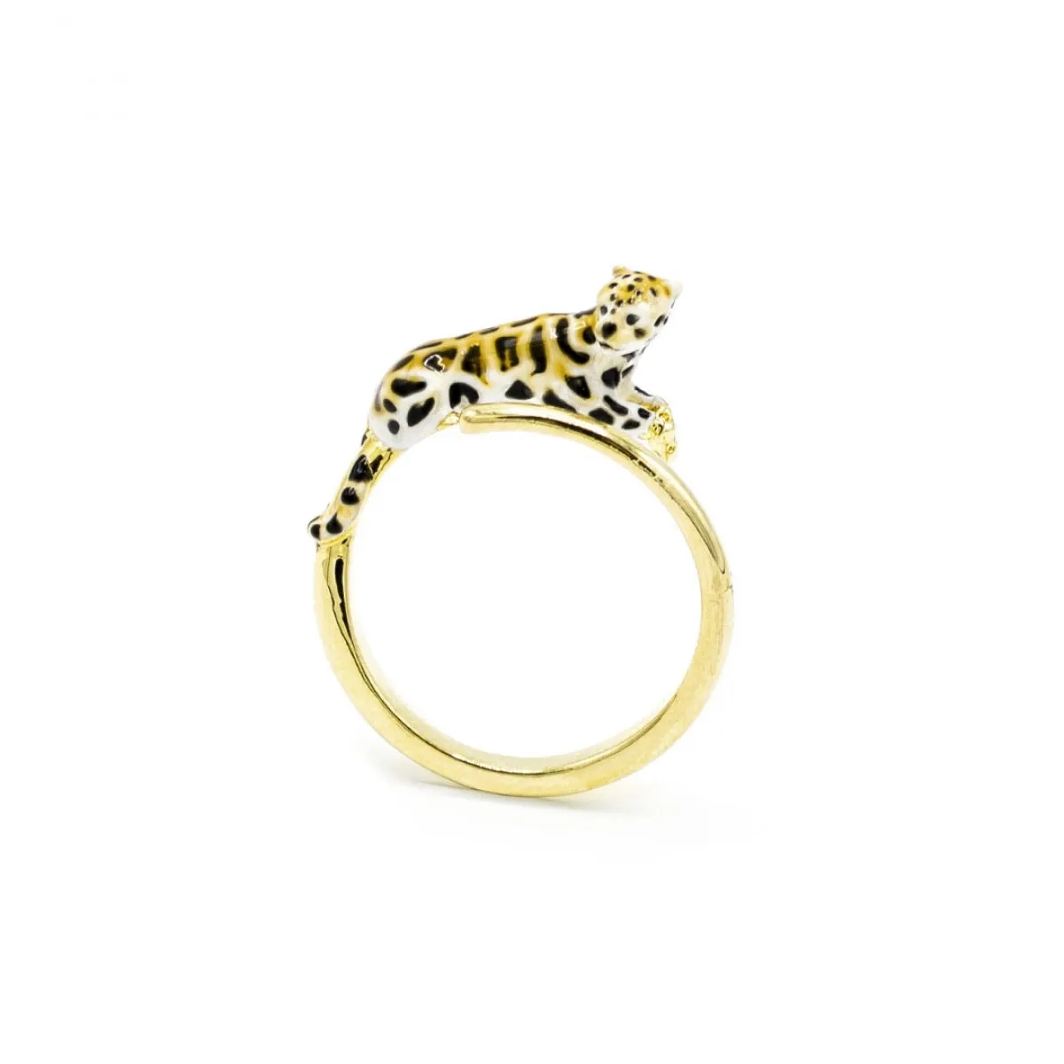 Clouded Leopard Open Ring by Bill Skinner