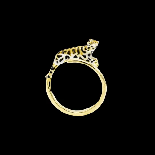 Clouded Leopard Open Ring by Bill Skinner