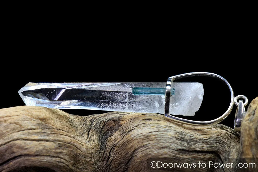 Colombian Lemurian Seed Pleiaidan Starbary Crystal Pendant