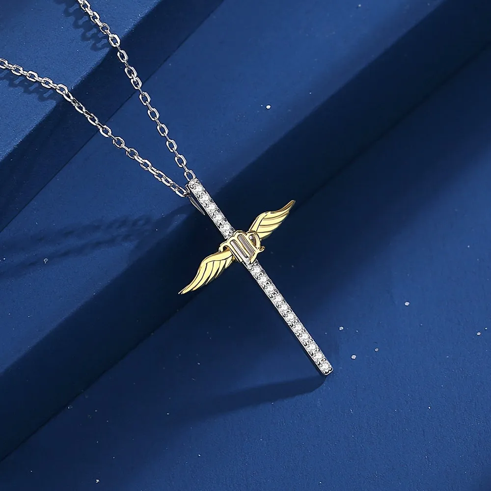 Constellation Zodiac Cross Necklace Jewelry