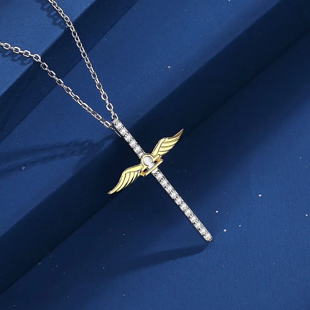 Constellation Zodiac Cross Necklace Jewelry