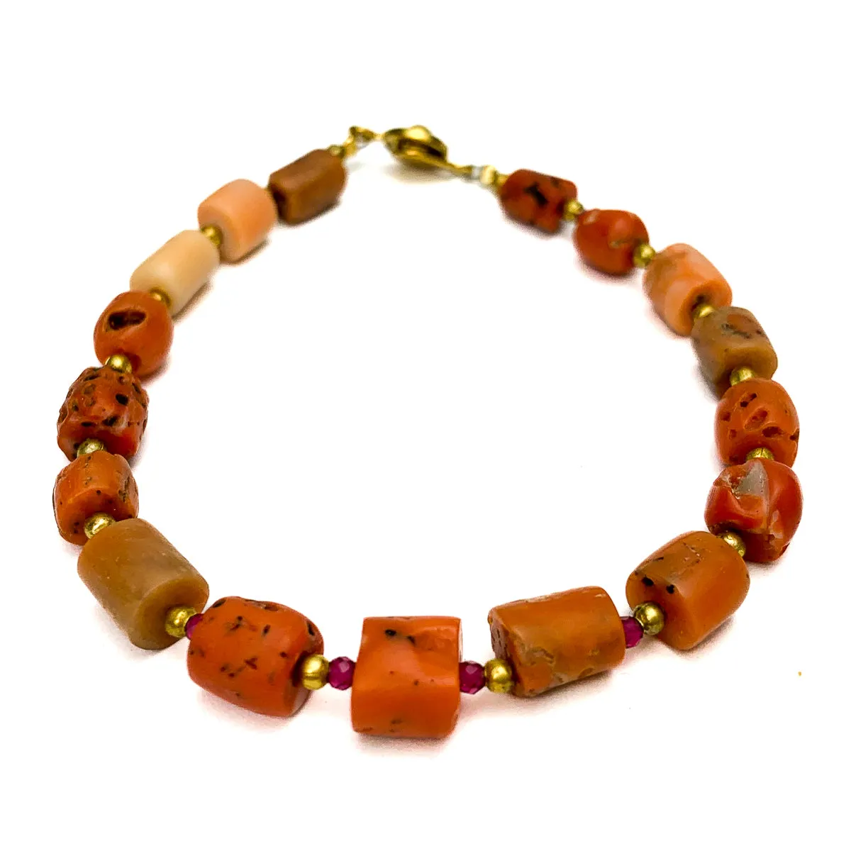 Coral Bracelet, 5- 8mm