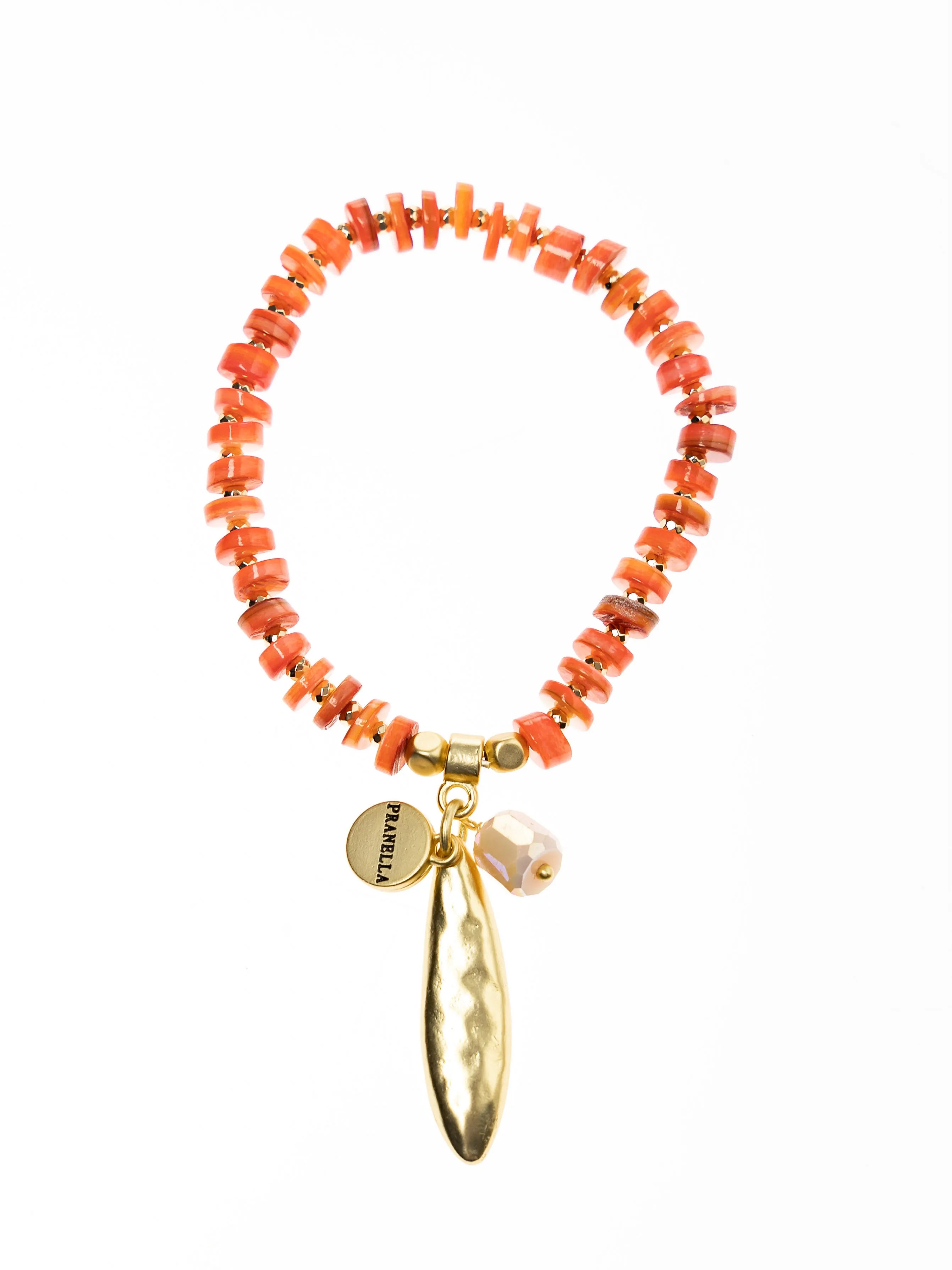 Coral Scorpio Oval Bracelet